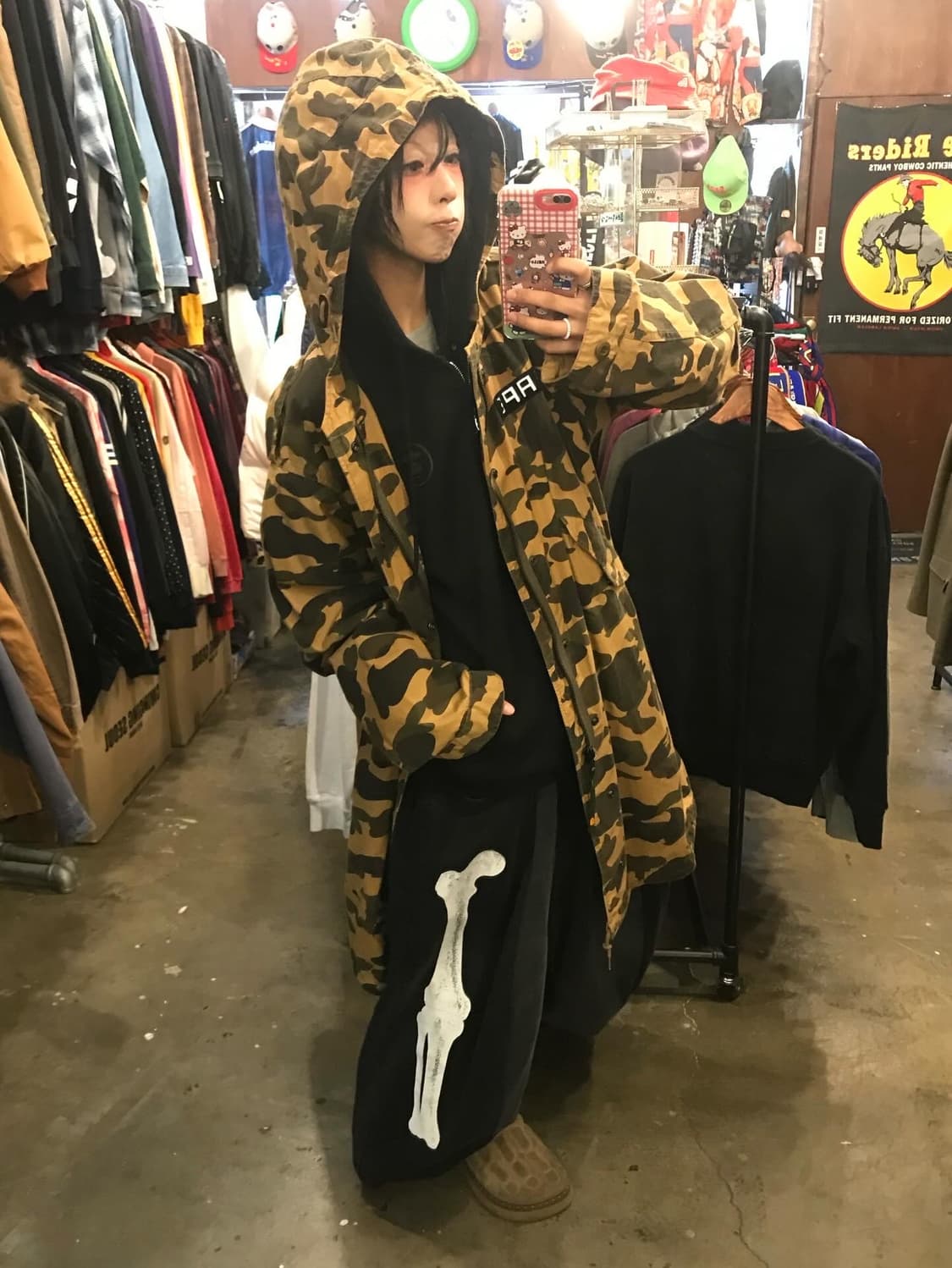 Bape Camouflage Hooded Long Jacket 상품이미지7