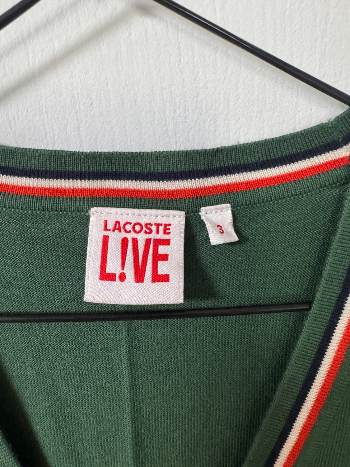 라코스테라이브 남여공용95 그린 면 가디건 상품이미지4