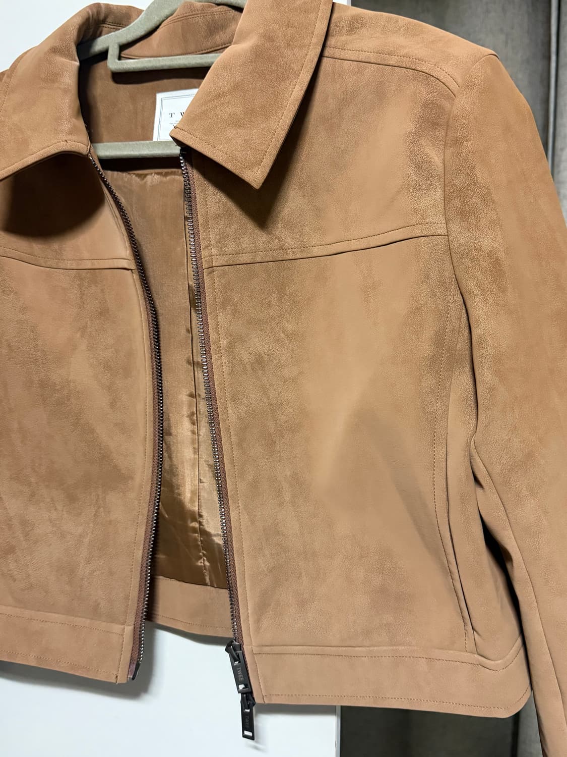 (실물사진o) 트위 크롭 스웨이드 자켓 가을 아우터 상품이미지5