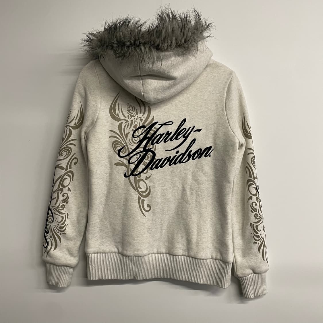 할리데이비슨 Y2k 퍼 후드집업 상품이미지8