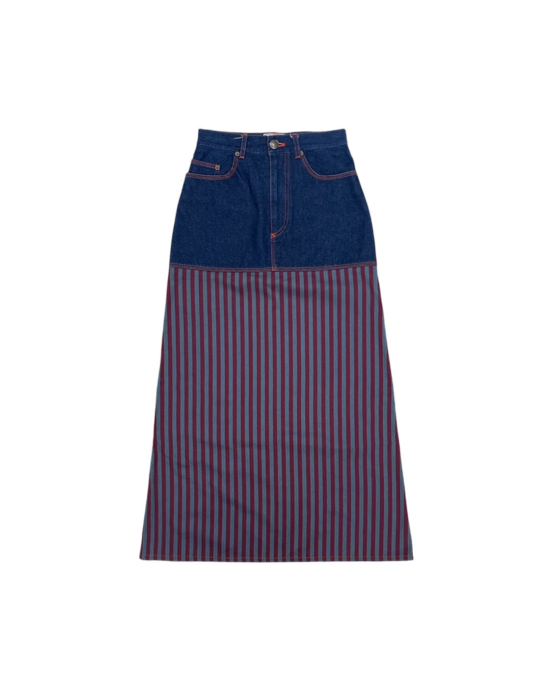 장 폴 고티에 Jean’s 90s 스트라이프 패널 데님 스커트 상품이미지4