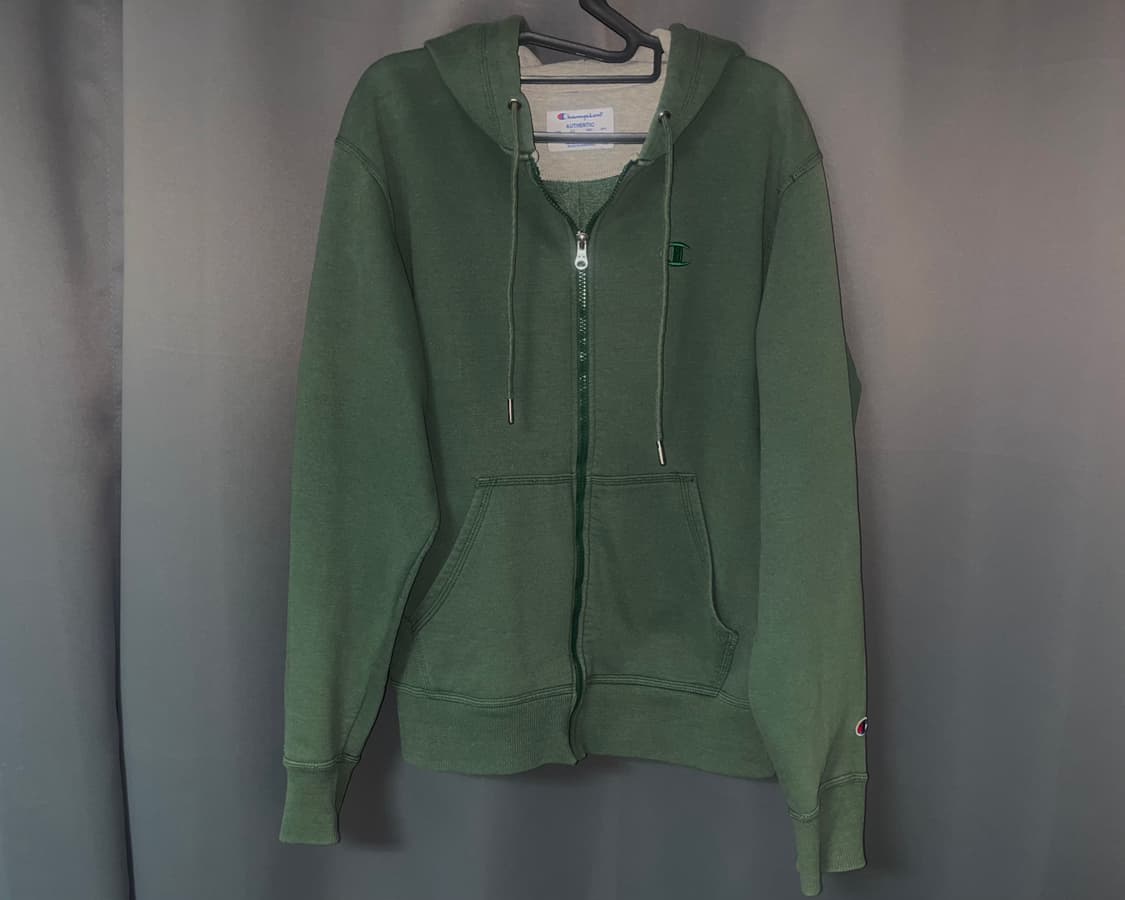 챔피온 풀집업 후드티 그린 상품이미지2