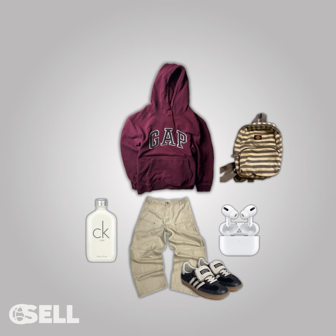 갭 버건디 후드티 상품이미지2