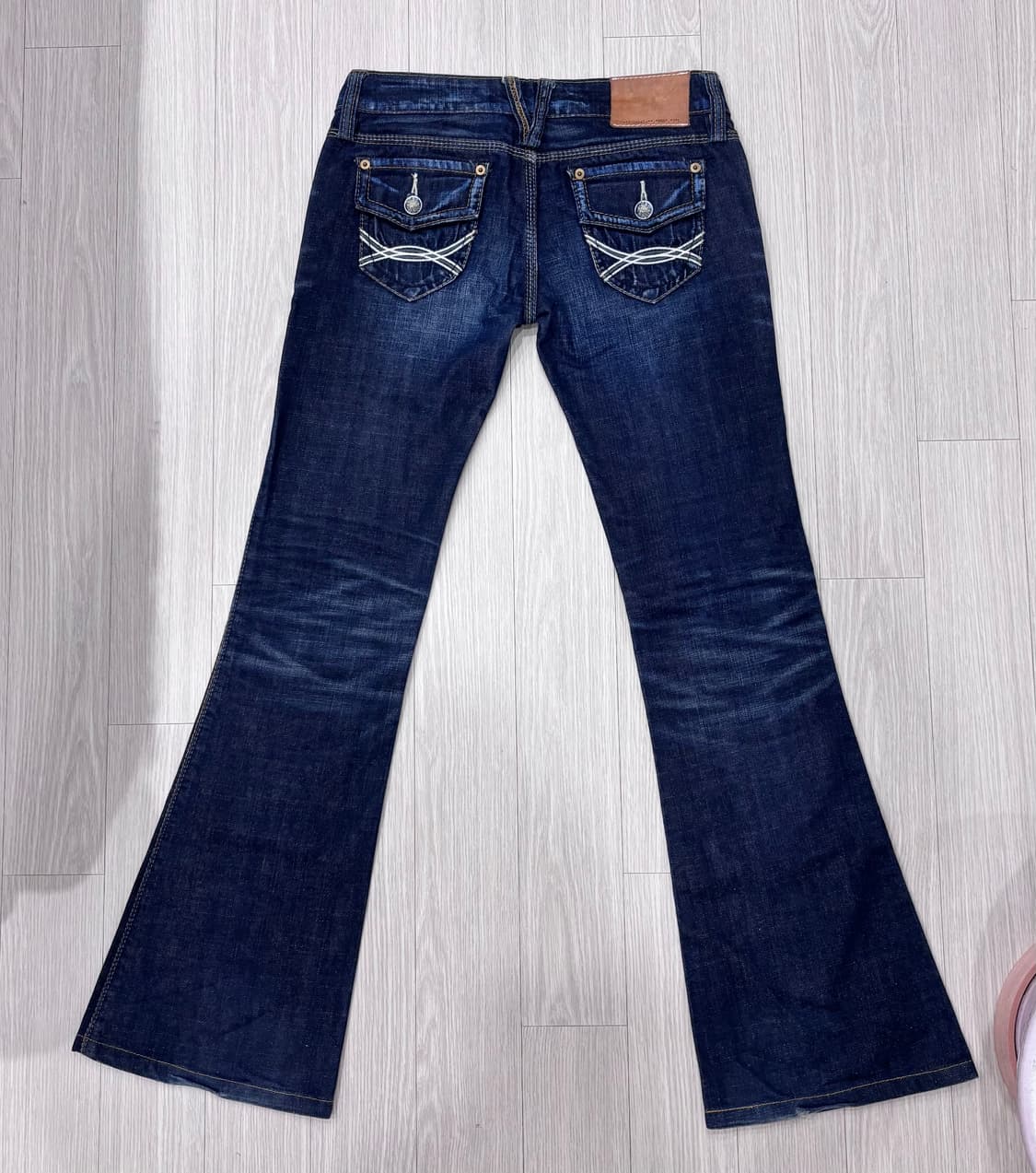 y2k 빈티지 워싱 데님 로우라이즈 부츠컷 청바지 상품이미지2