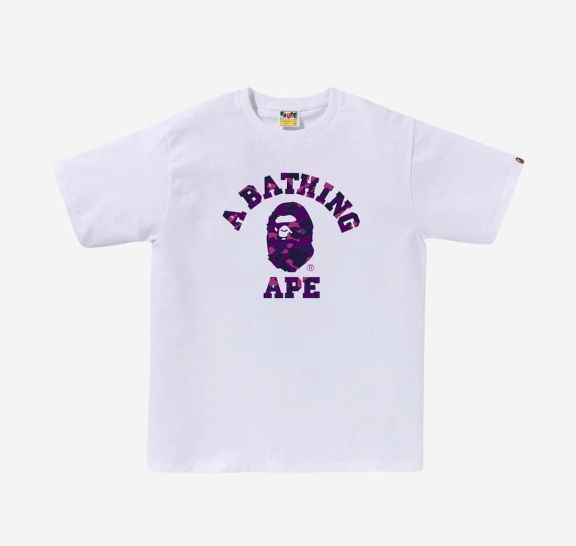 Bape 베이프 화이트 + 퍼플 카모 반팔티 s 상품이미지1