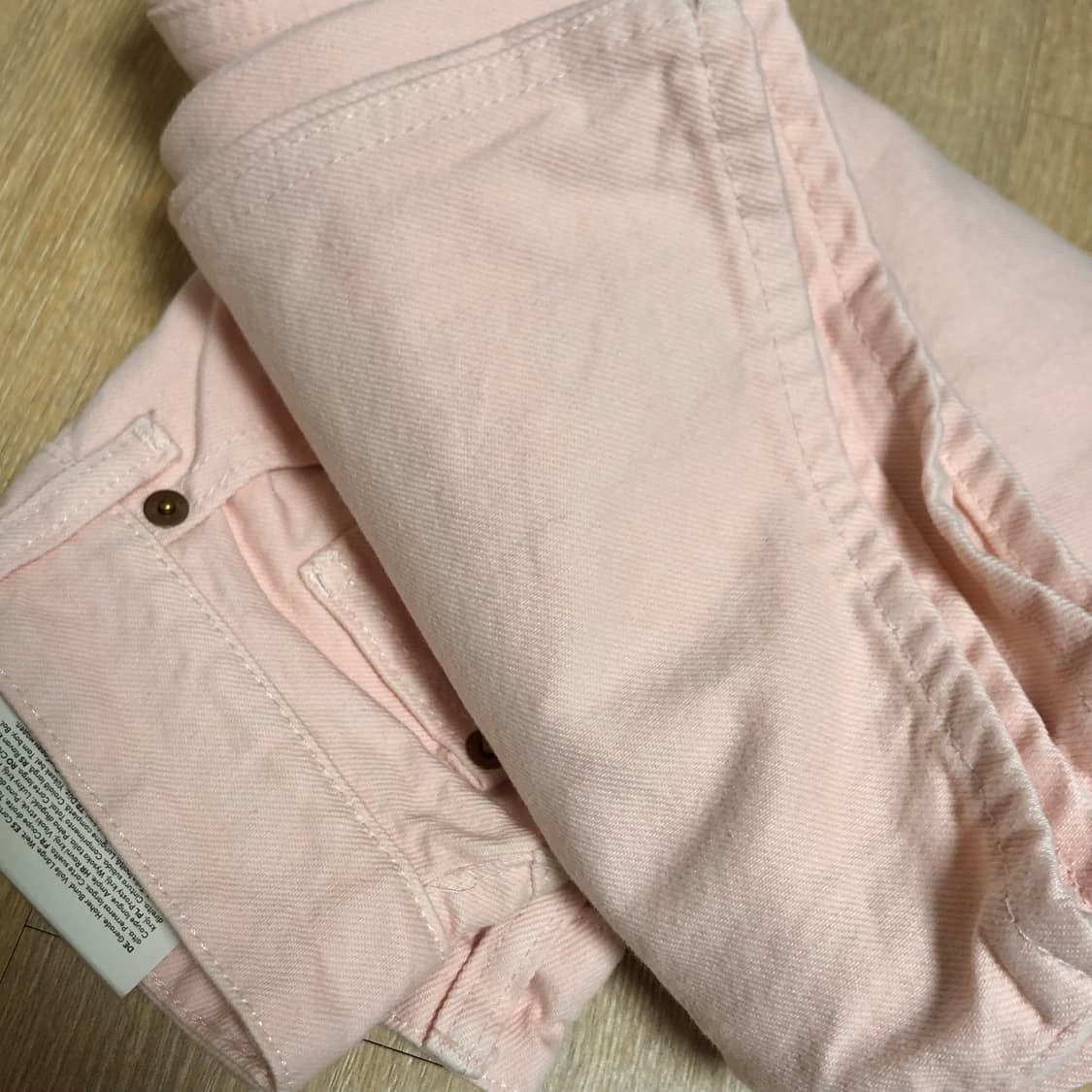 H&m 흐앤므 루즈 스트레이트 하이웨스트 팬츠 베이비핑크 연분홍 상품이미지5