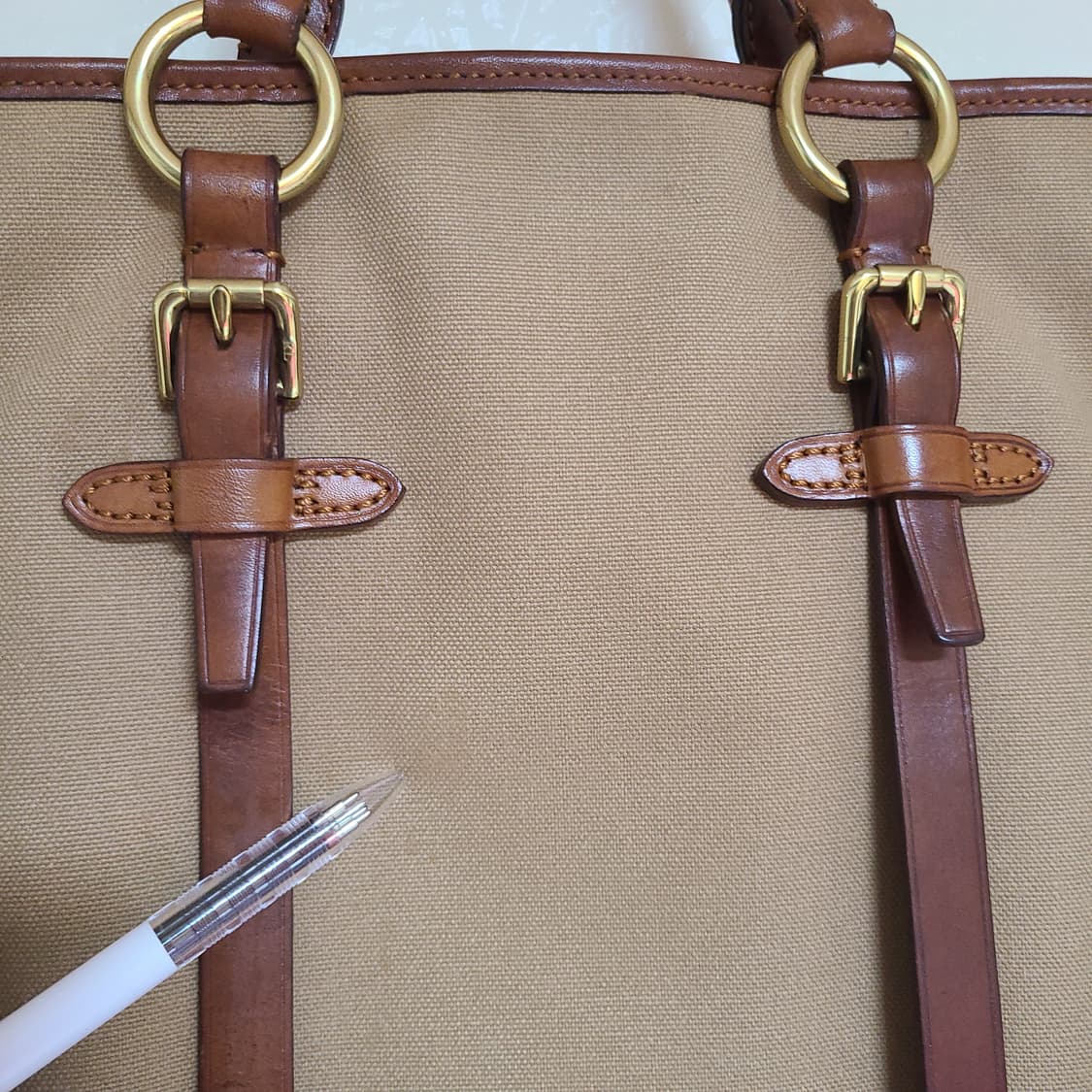 폴로 랄프로렌 빈티지 캔버스 레더(가죽) 토트백 크로스백 가방 상품이미지10