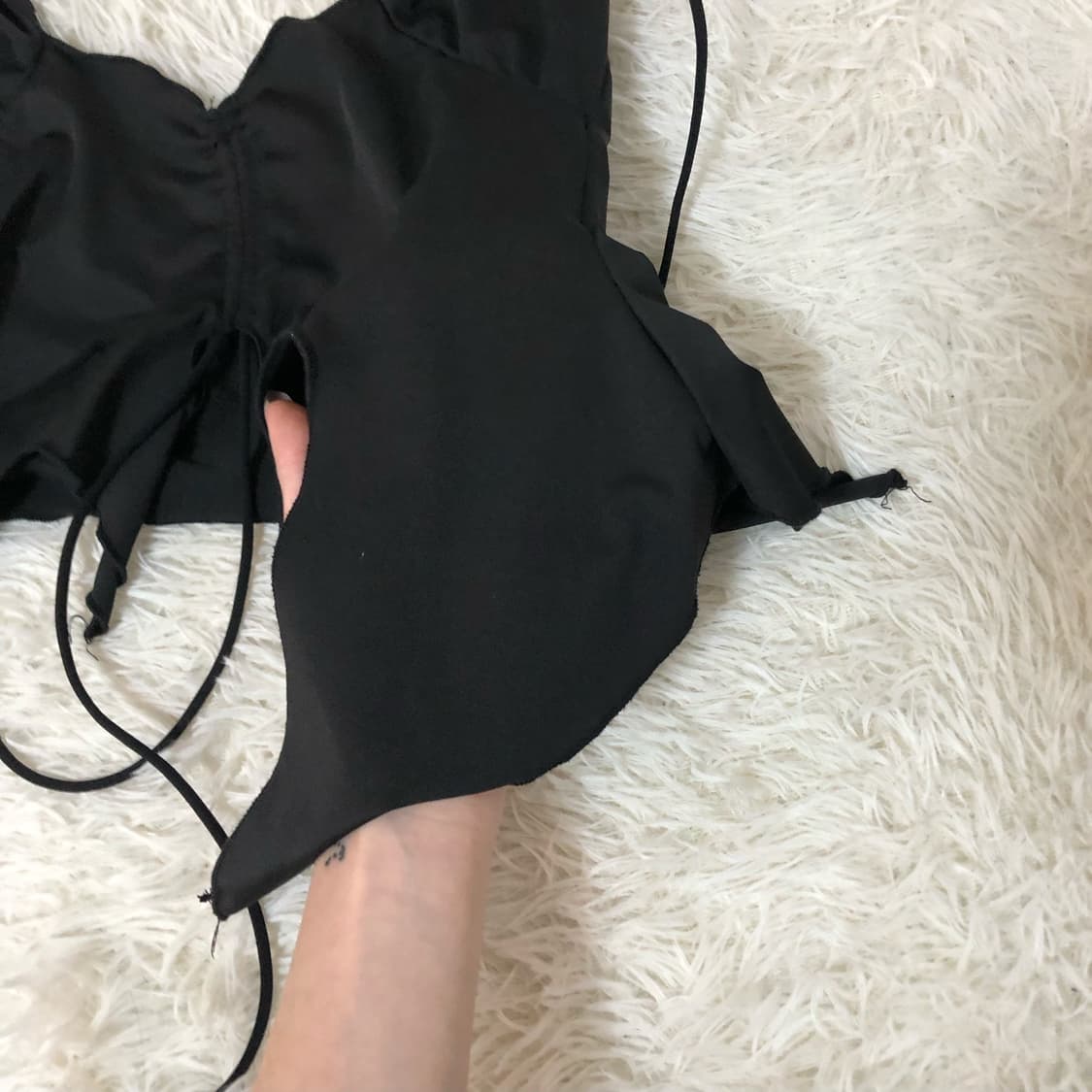 빈티지 블랙 셔링 나시 탑 상품이미지10
