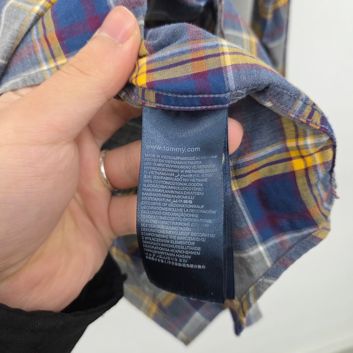 타미힐피거 체크 셔츠 남방 긴팔 남s 상품이미지4