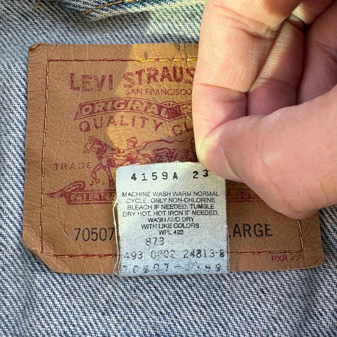 00s 리바이스 Levi’s 70507 릴렉스 핏 데님 트러커 자켓 상품이미지10