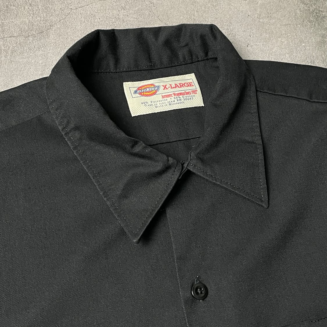DICKIES 디키즈 빈티지 블랙 플랩포켓 워크 셔츠 A00997 상품이미지2