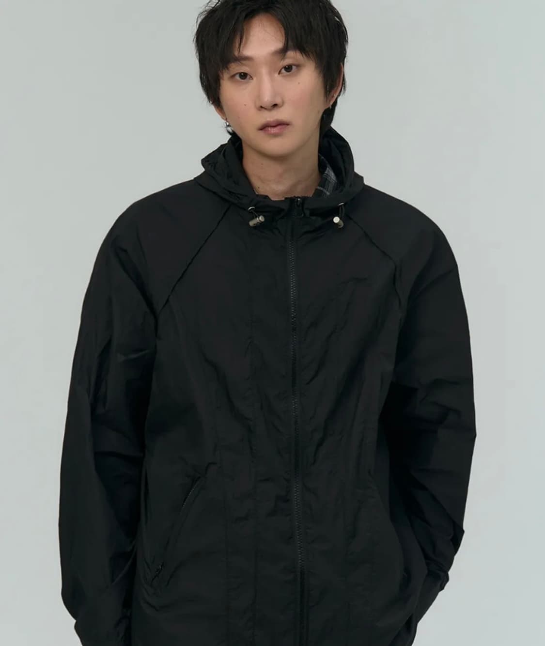 플레이스튜디오맨 애슬레틱 커프스 스트링 디테일 윈드브레이커 후드자켓 상품이미지2