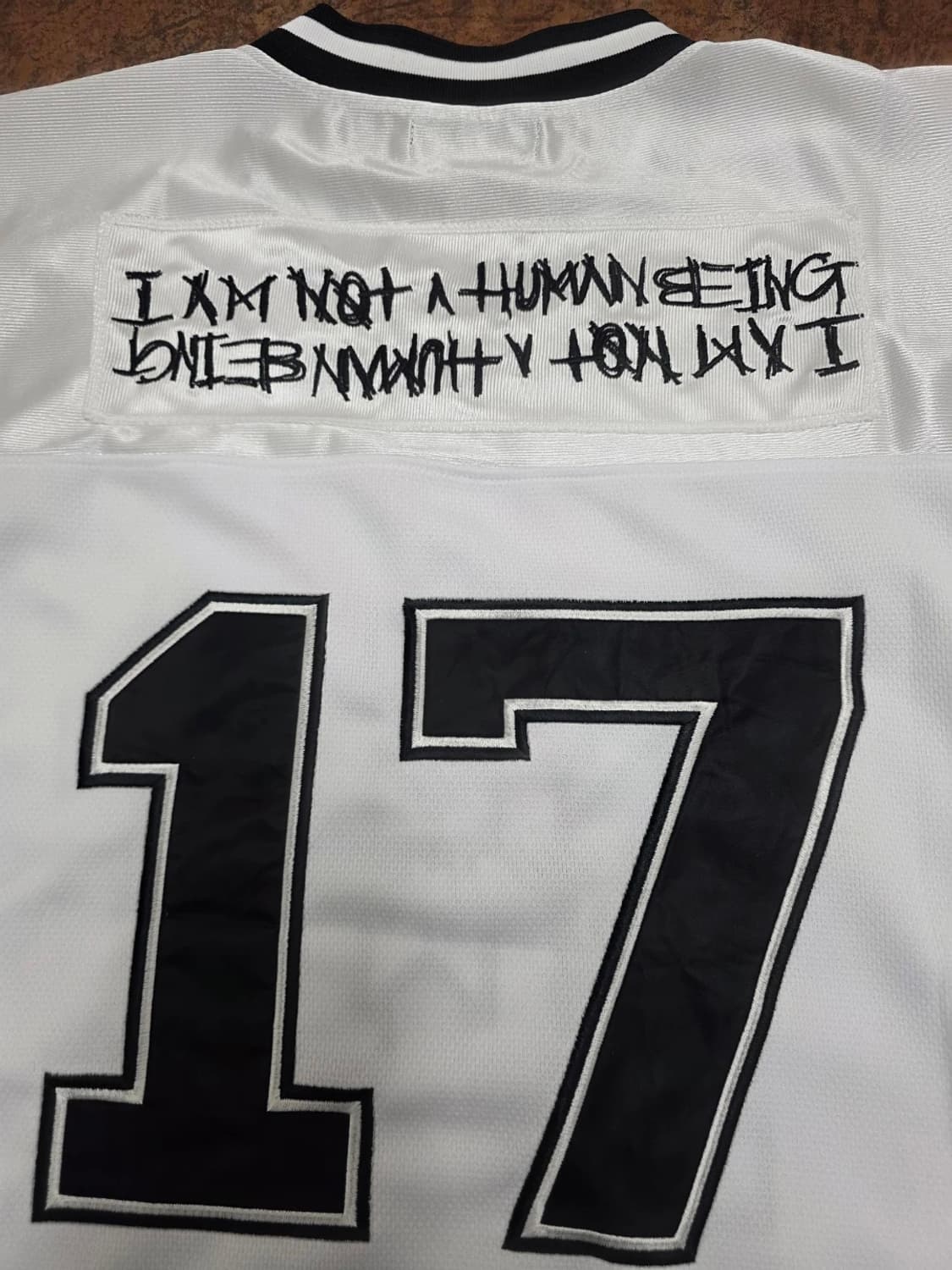 아임낫어휴먼비잉 풋볼 저지 화이트 L 상품이미지8