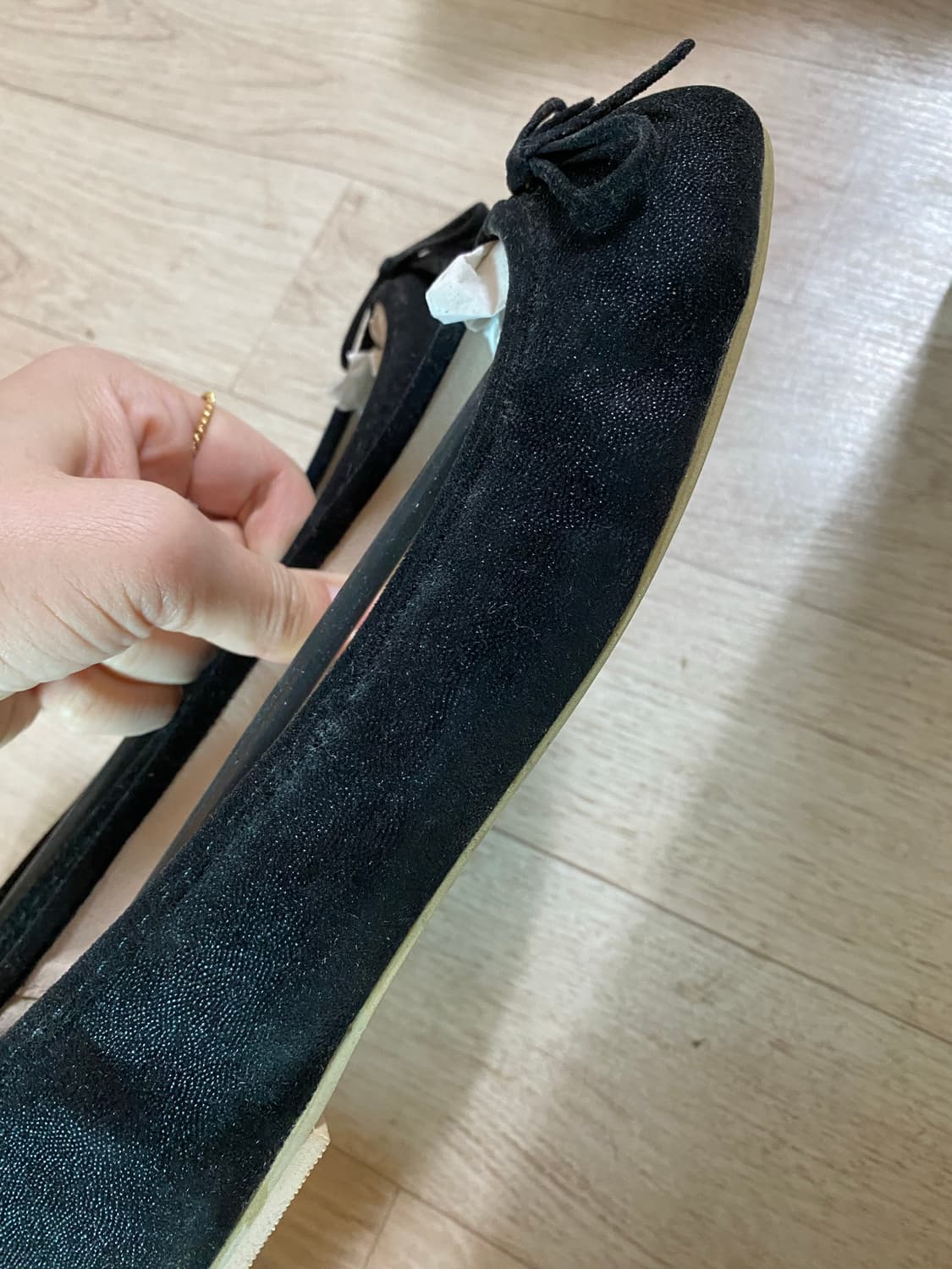 새상품 블랙 펄 플랫슈즈 상품이미지3