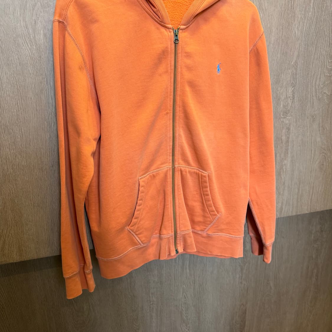 폴로 랄프 로렌 후드 집업 로고 자수 디테일 레귤러핏 오렌지 상품이미지4