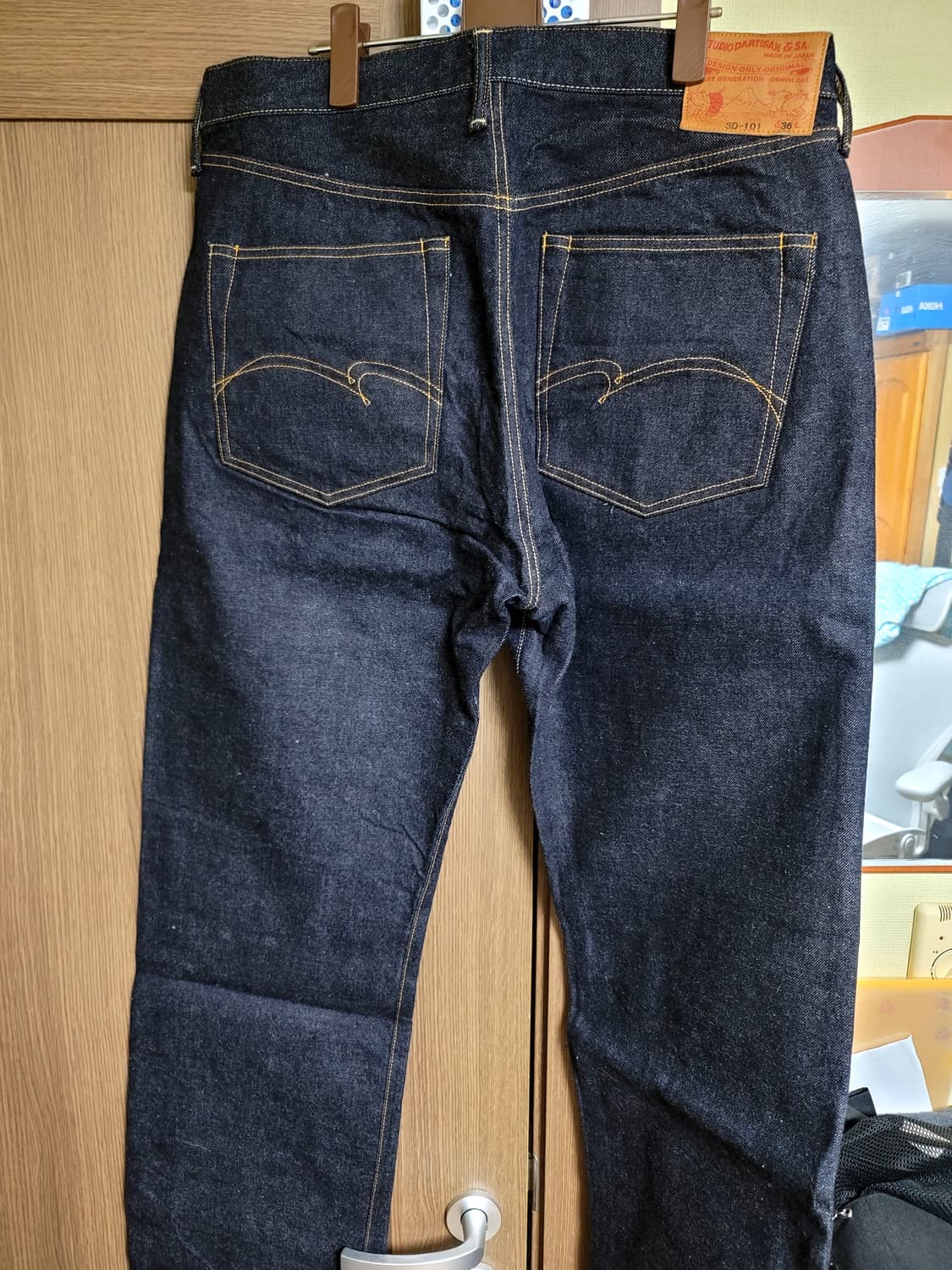 스튜디오다치산 SD-101 셀비지 데님 원워시 36사이즈 상품이미지5