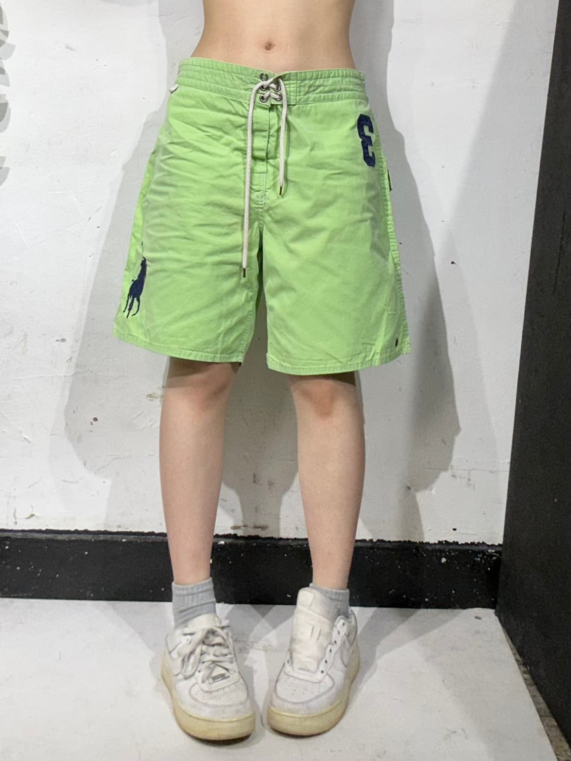 폴로 빅 포니 라임 그린 스윔 팬츠 버뮤다 반바지 M 상품이미지2