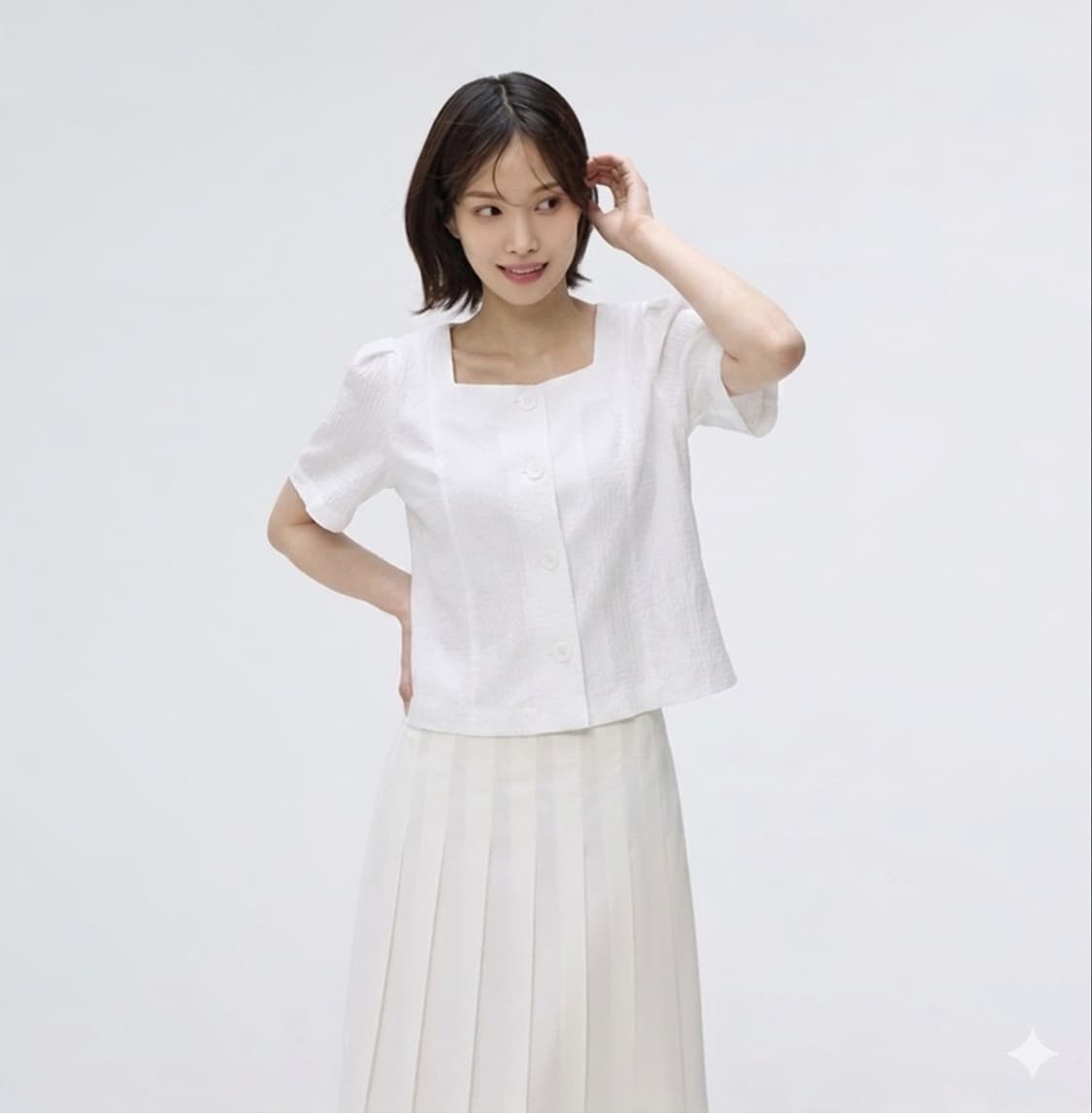 MIXXO(미쏘) 스퀘어넥 블라우스 상품이미지1