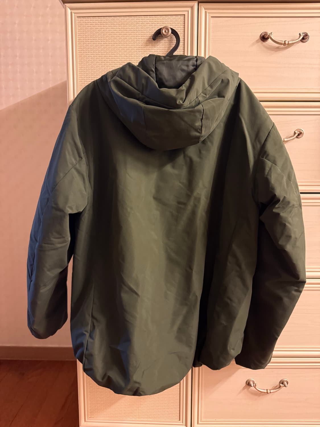 무인양품 방풍 발수 패딩 후드 재킷 카키 M 상품이미지3