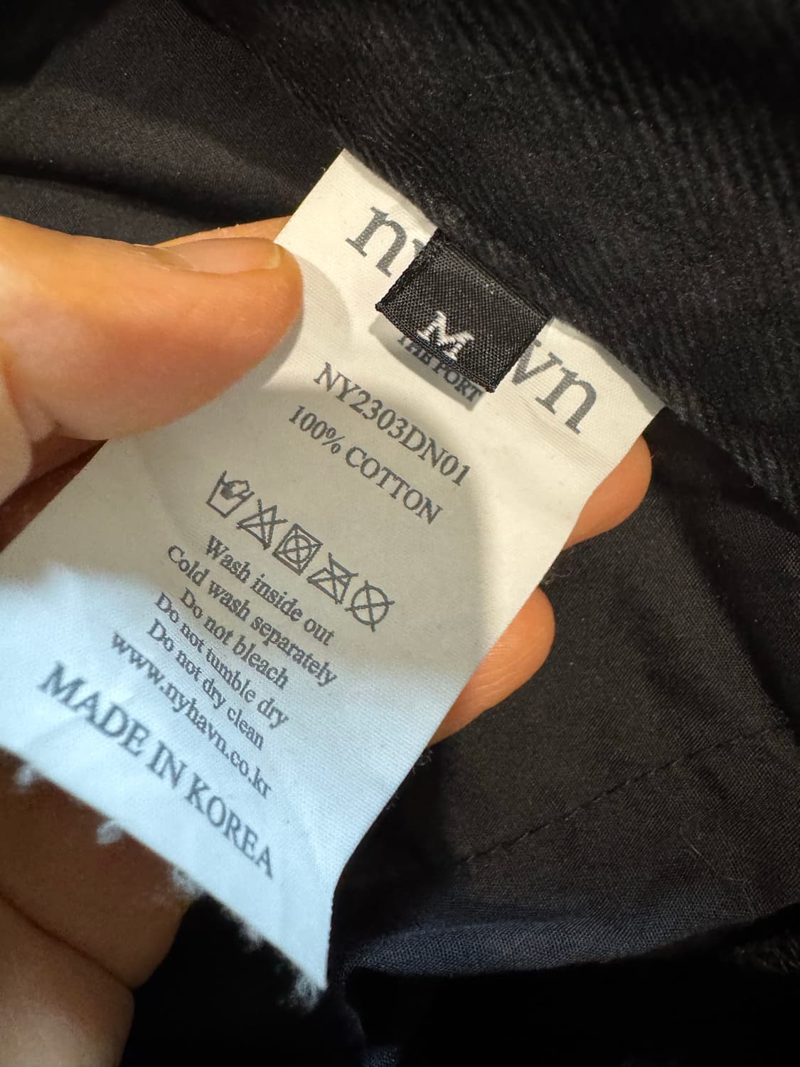 Nyhavn 니하운 블랙 벨벳데님팬츠 상품이미지5