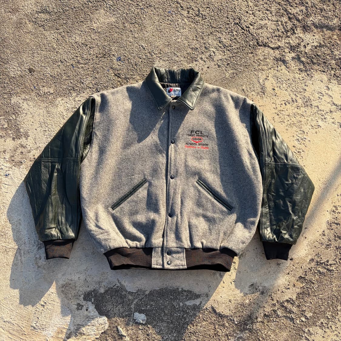 90s CANADA HI-PRO 빈티지 울 바시티 자켓 L 상품이미지1