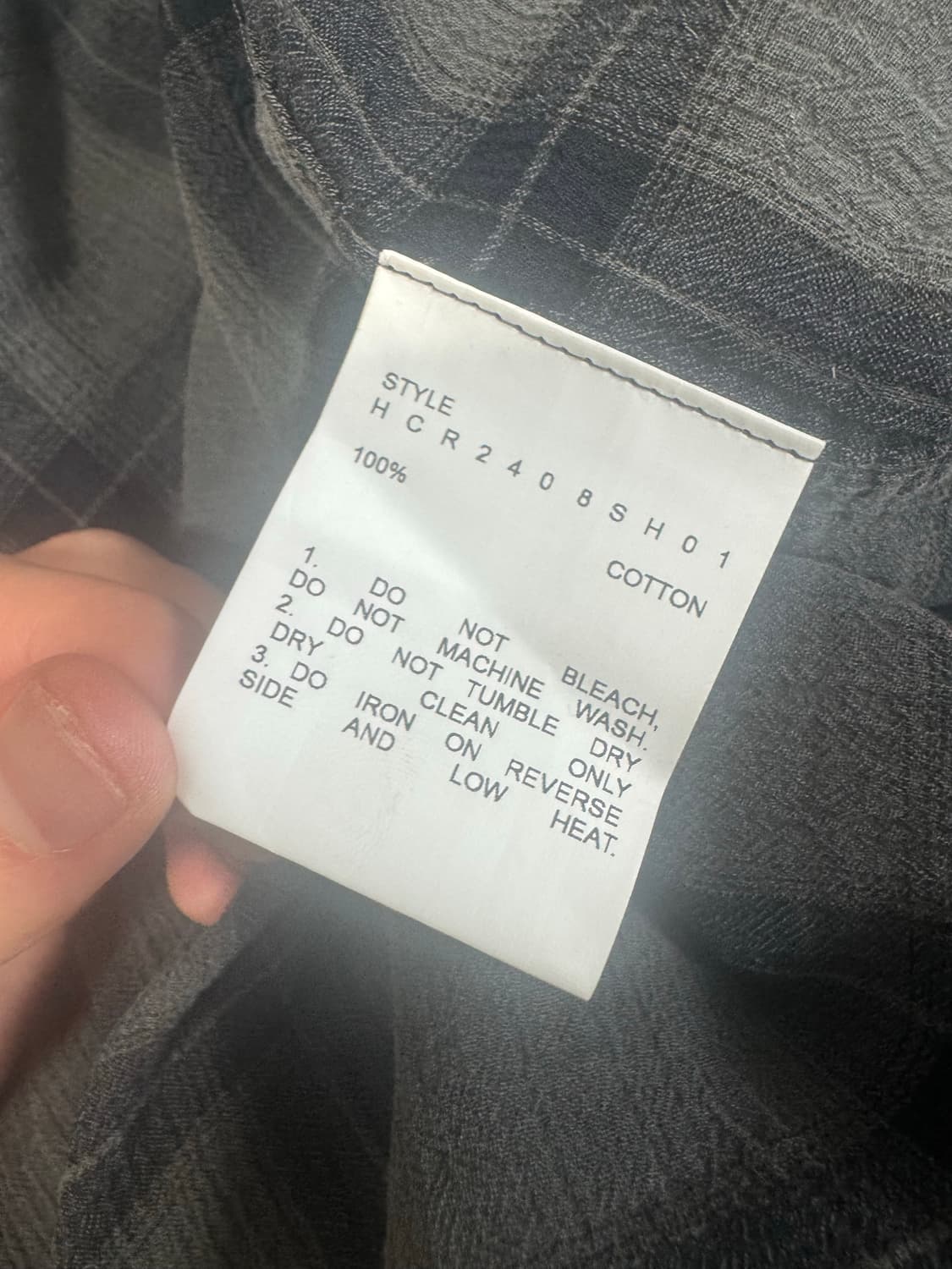 [2] 해칭룸 클래식 셔츠 오버다이드 체크 차콜  상품이미지5