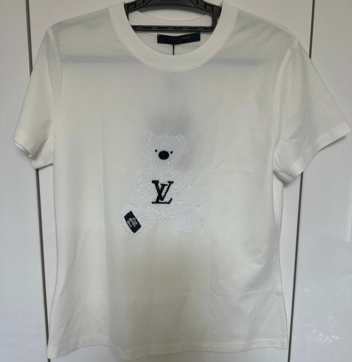 루이비통 테디베어 비즈반팔 티셔츠 화이트 상품이미지2