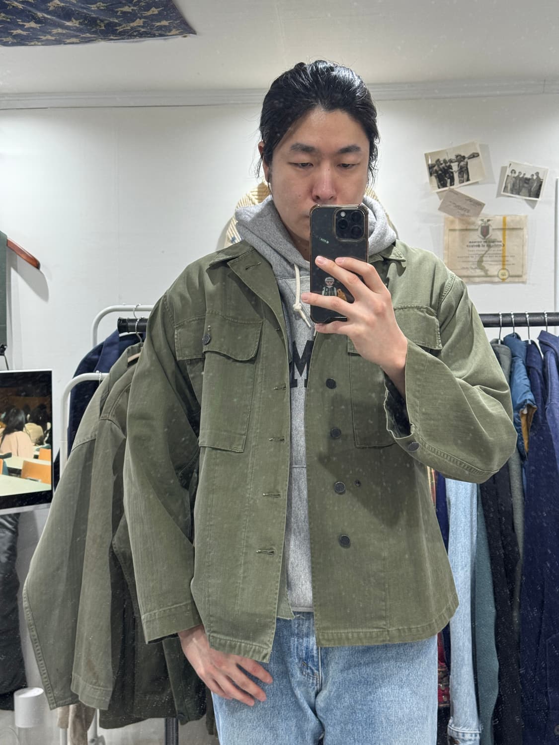 40s 오리지널 M43 HBT 셔츠 (38R) 상품이미지10