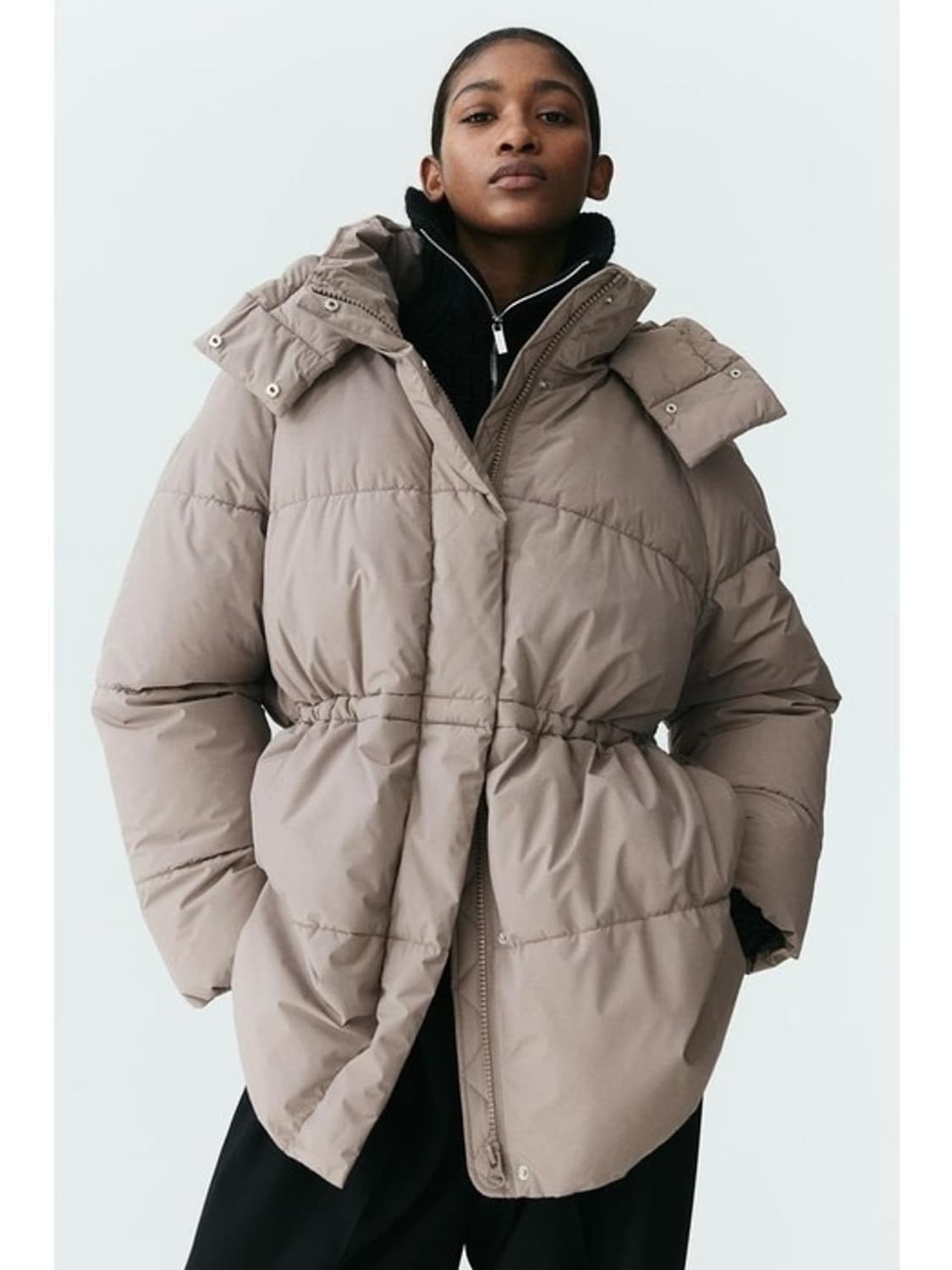 h&m 후드 퍼프 재킷 패딩 상품이미지1