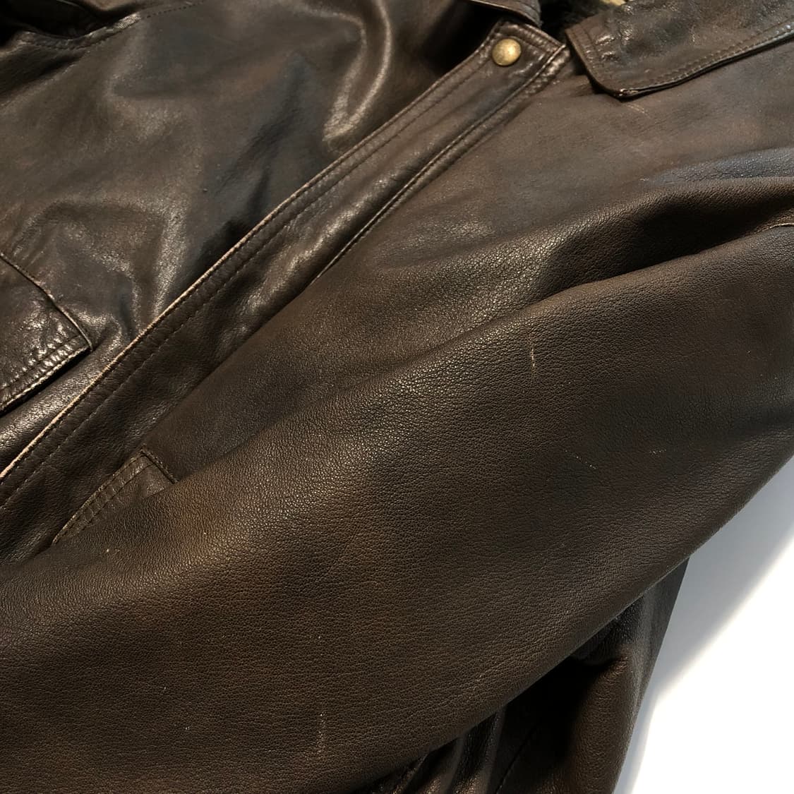 A2 봄버 브라운 레더자켓  상품이미지4