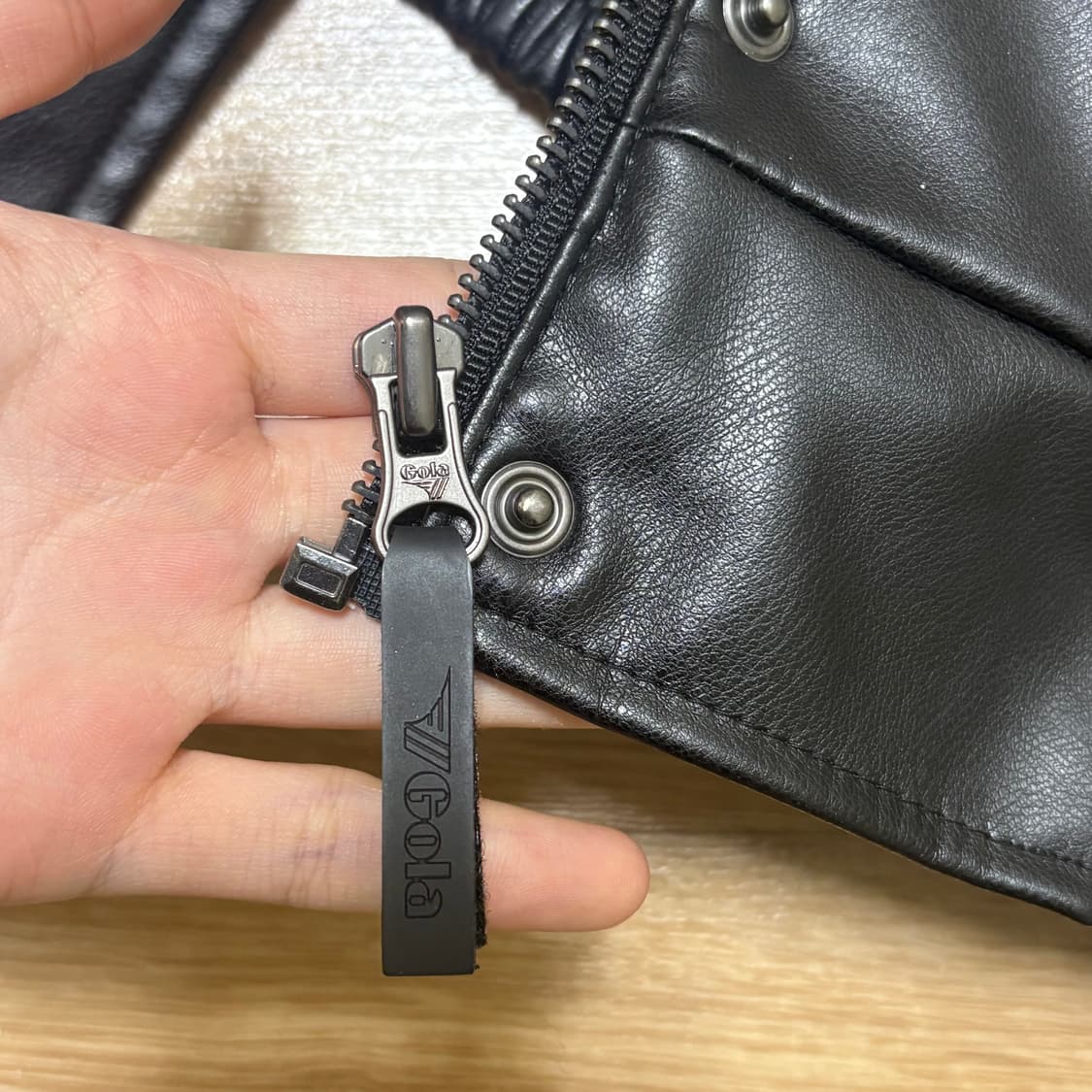 Gola 레더 크롭 자켓 free 상품이미지4