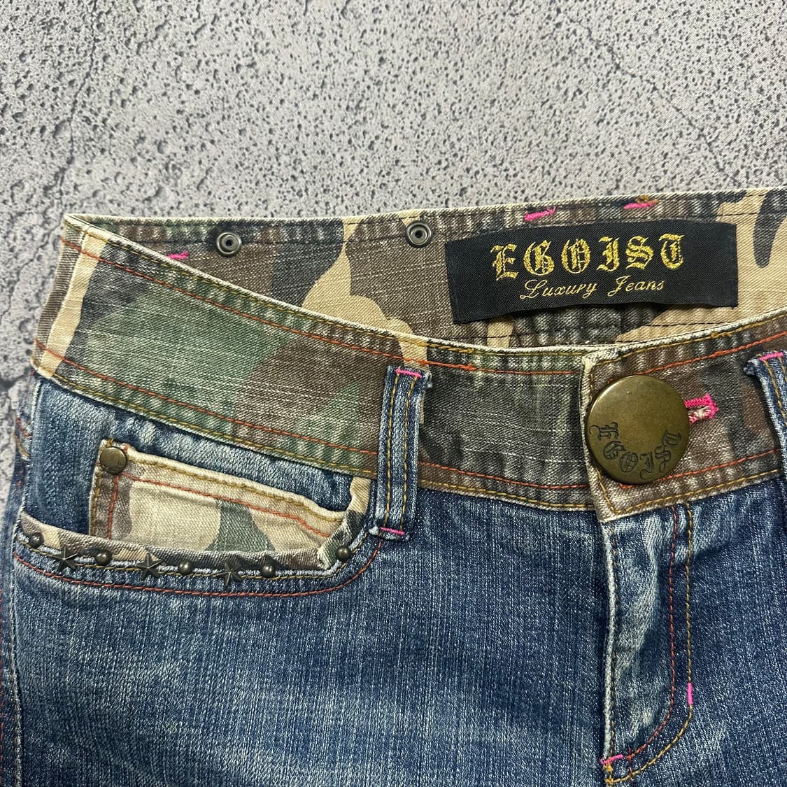 ✨ (바배) 에고이스트 카모 데님 숏 팬츠 상품이미지3