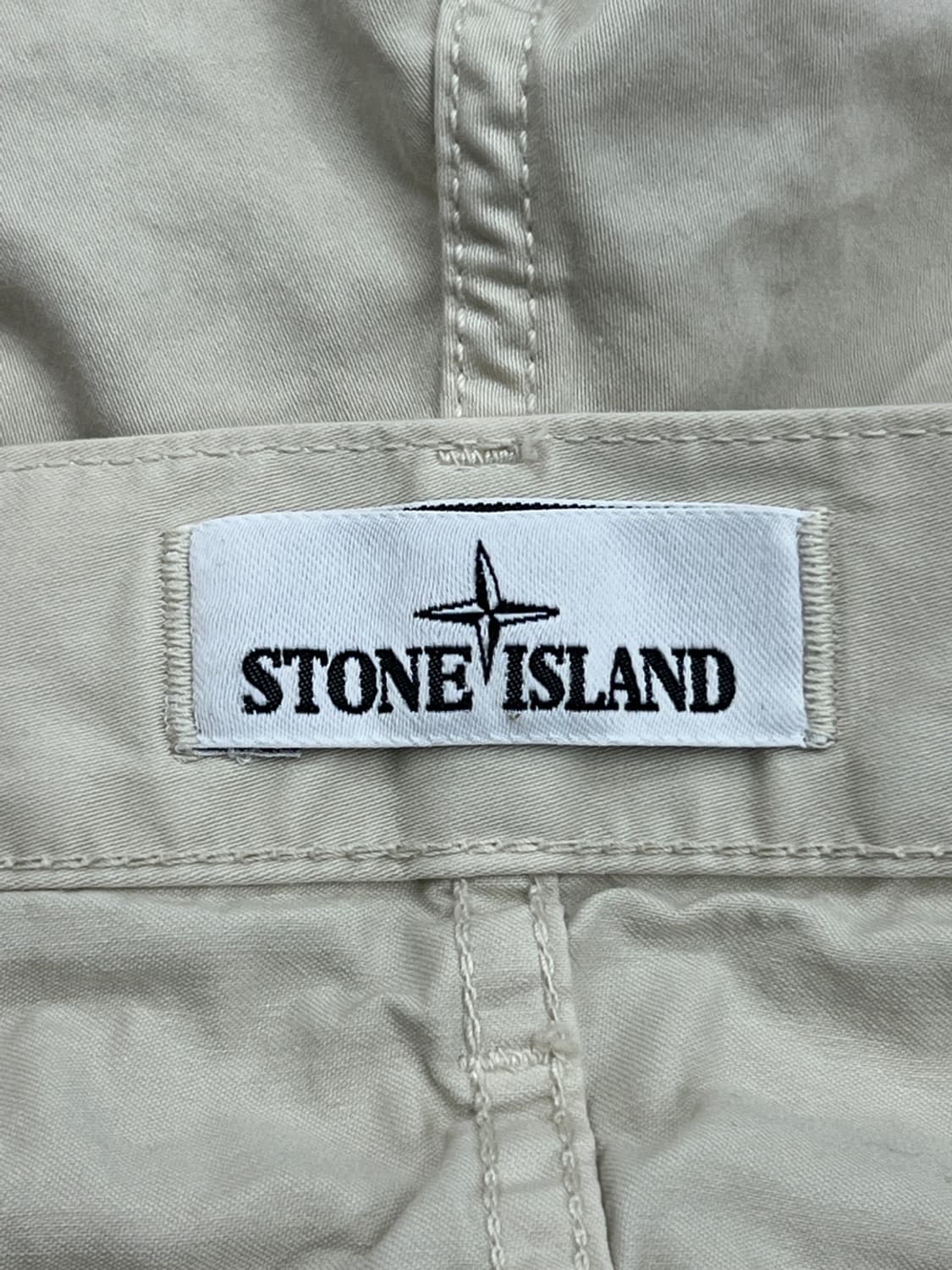 스톤아일랜드 와펜 아이보리 코튼 팬츠 상품이미지8