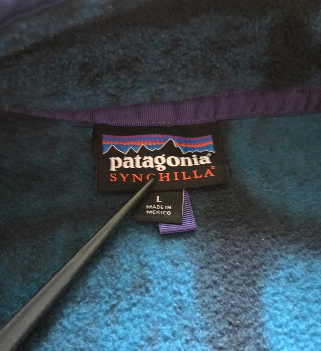 (L)파타고니아 15s Mexico 블루 기하학 패턴 신칠라 상품이미지7