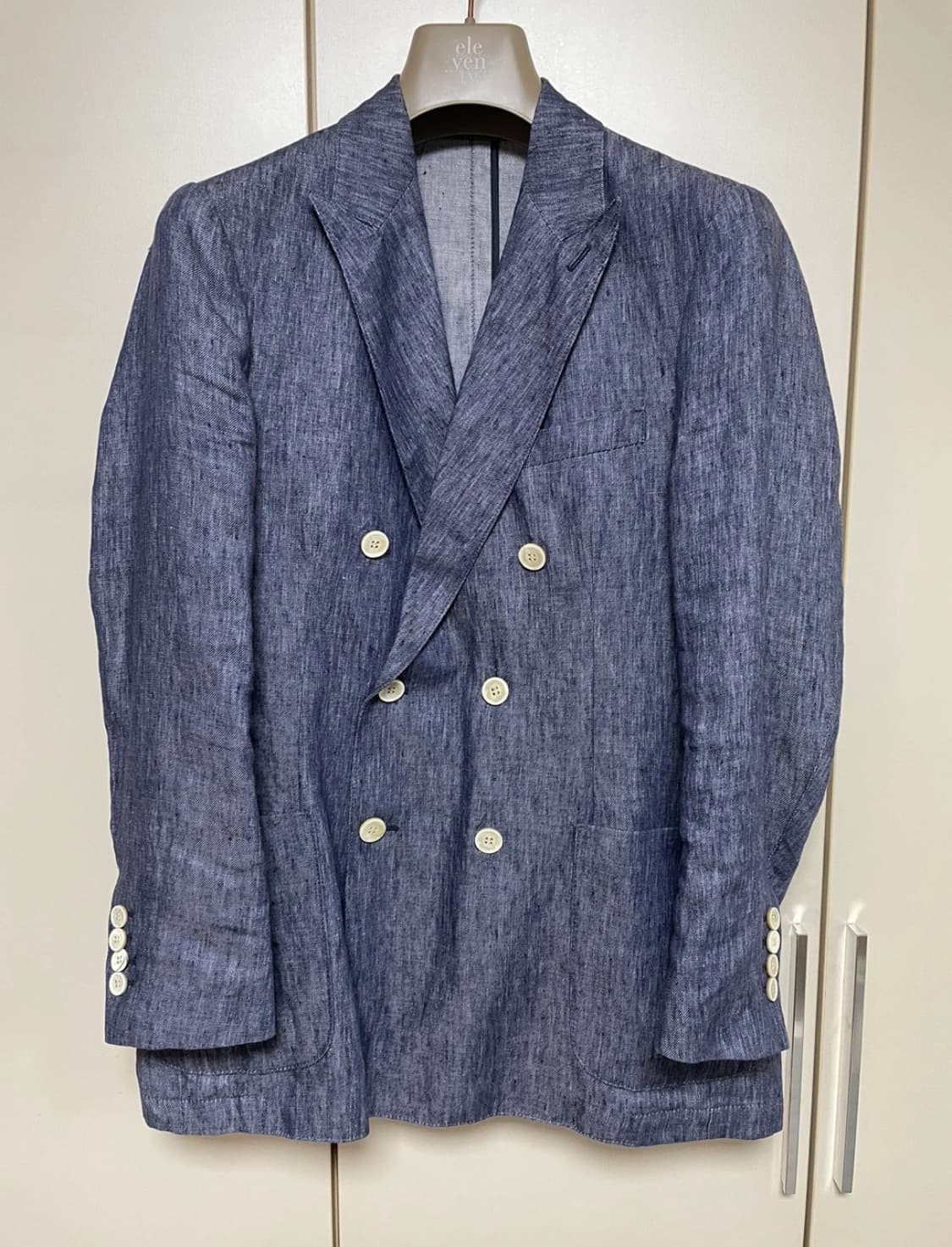 Eleventy 남성 100%마 원단 더블 자켓 46사이즈 상품이미지1