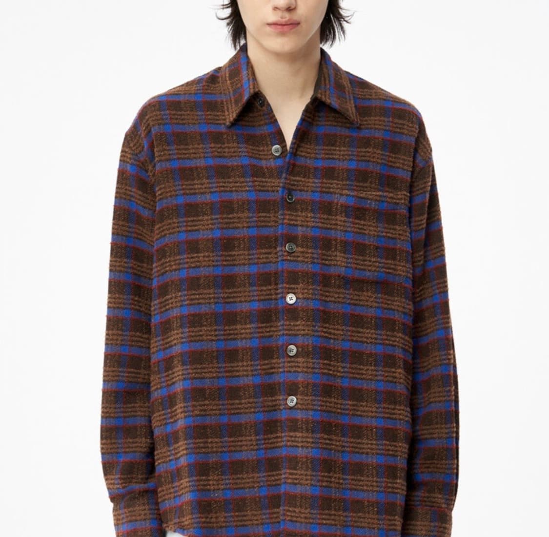 아워레가시 어보브 셔츠 브라운 판코우 체크 상품이미지1