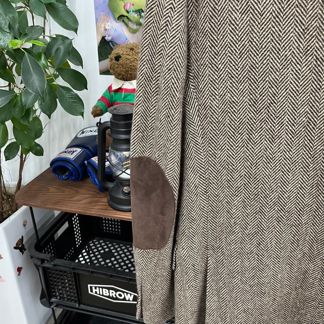 폴로랄프로렌 RL-67 헤링본 스웨이드 엘보우 패치 블레이져 M 상품이미지3