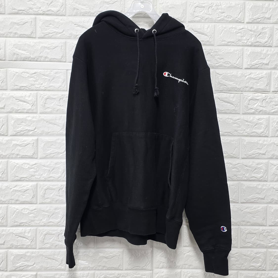 택포) 챔피온 홍콩 리버스 위브 블랙 후드티 L 상품이미지1