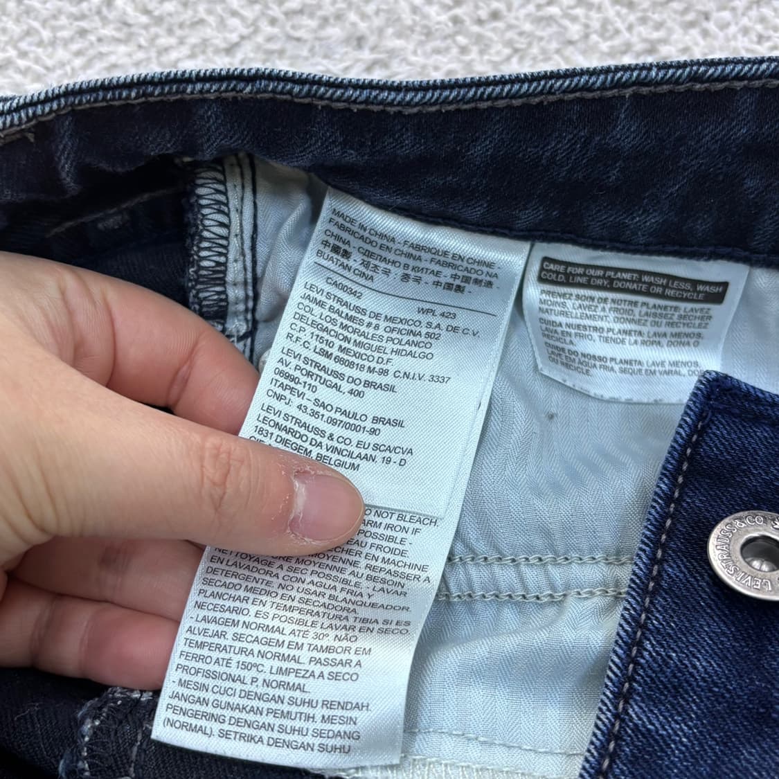 W27 리바이스 여성 데님 핫 팬츠 0406E 상품이미지3