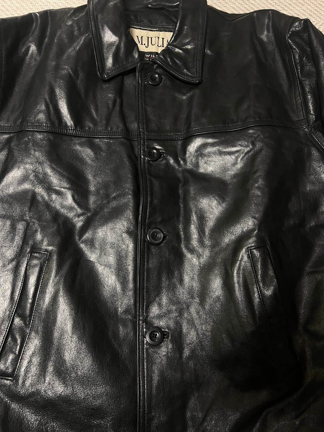 90s vintage leather jacket 상품이미지3