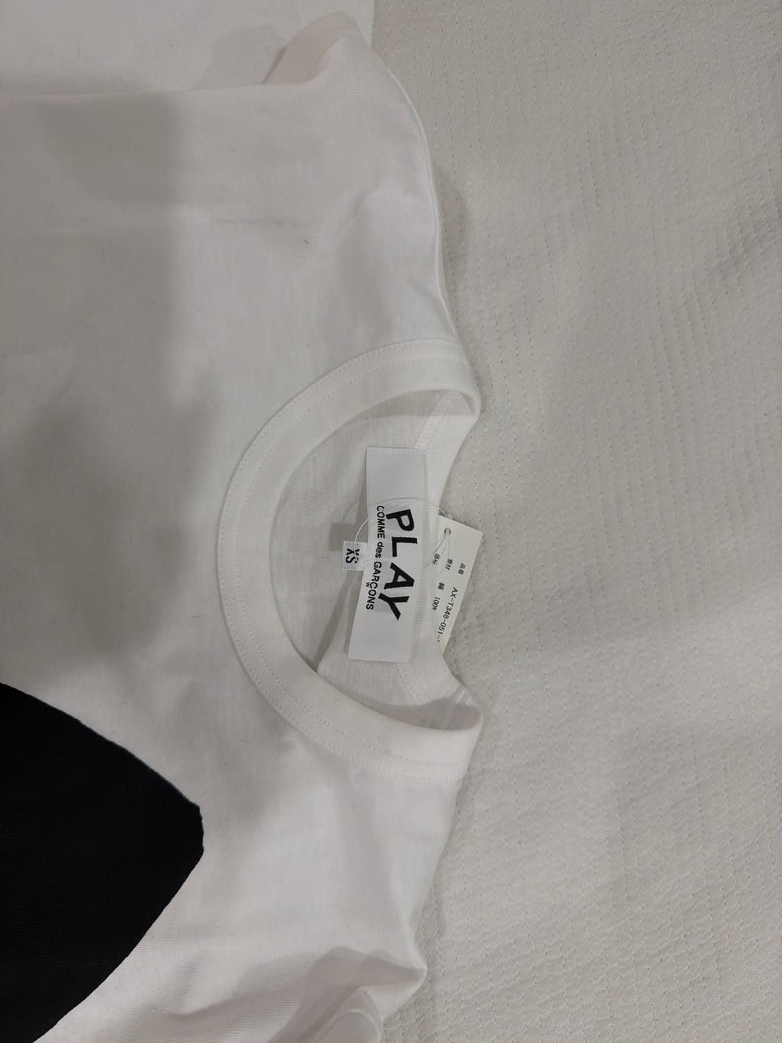 꼼데가르송 더블하트 반팔티xs 상품이미지2