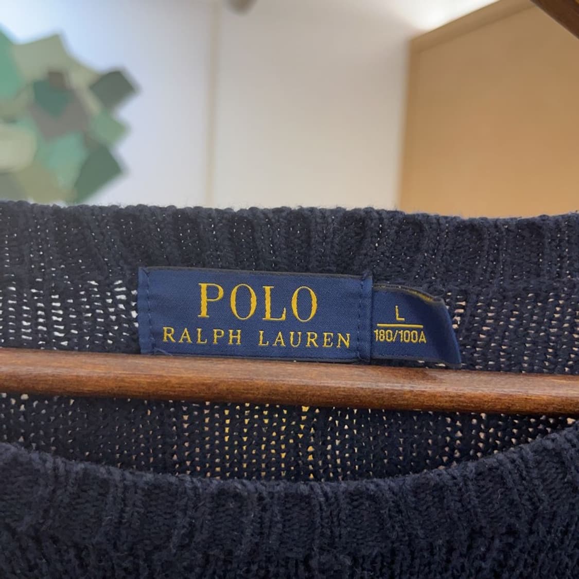 폴로 랄프로렌 자수로고 꽈배기 코튼 니트 스웨터 100 C06376 상품이미지5