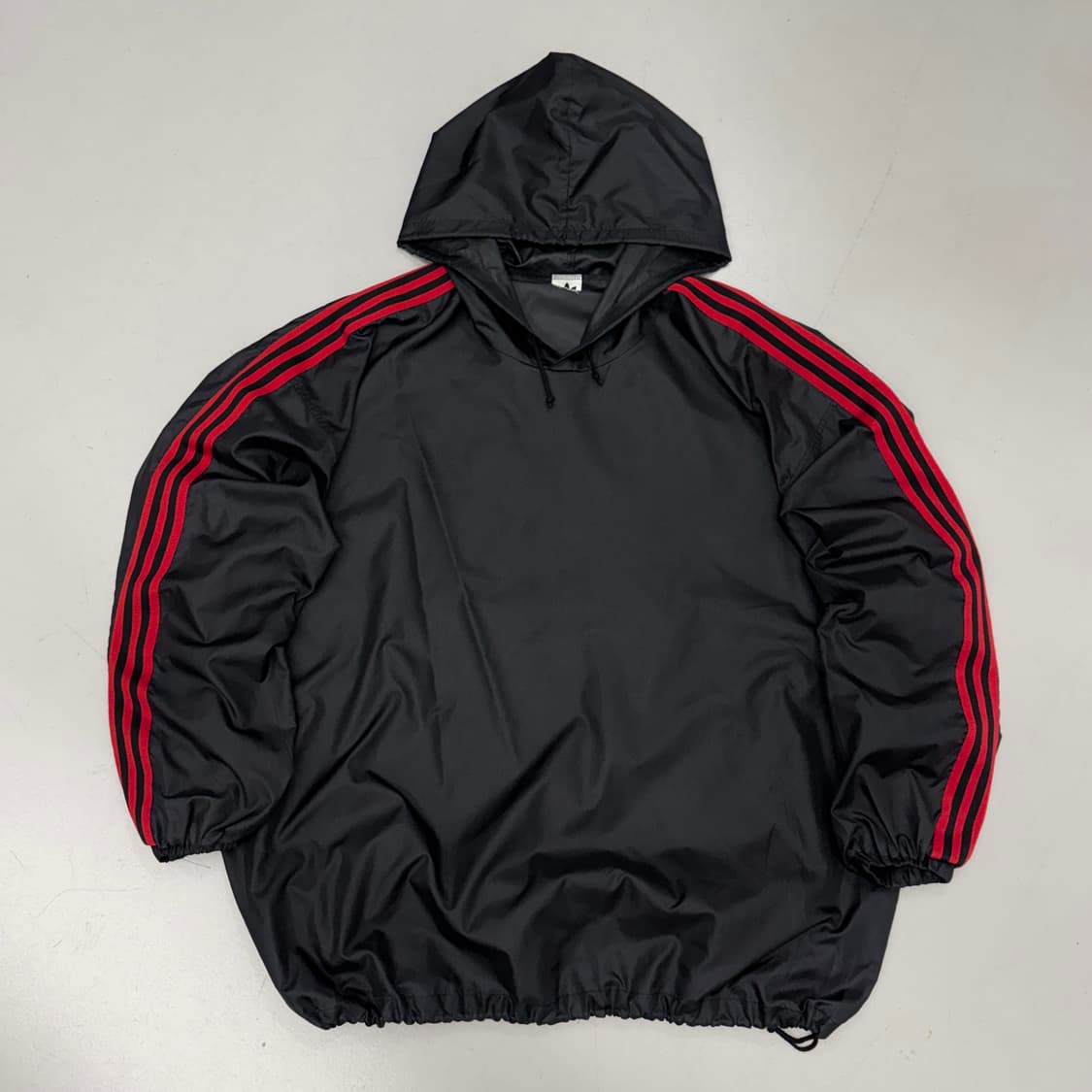 아디다스 90s 빅로고 검빨 파이어버드 후드 웜업 바람막이 상품이미지2