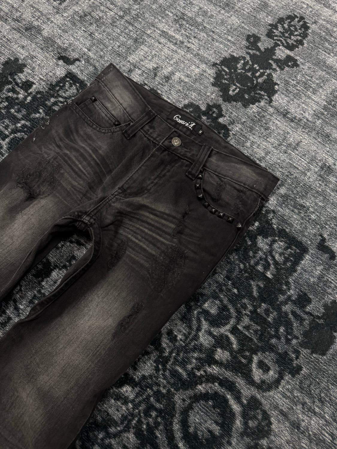 Cavaria 00s archive lame coating stud de 상품이미지4