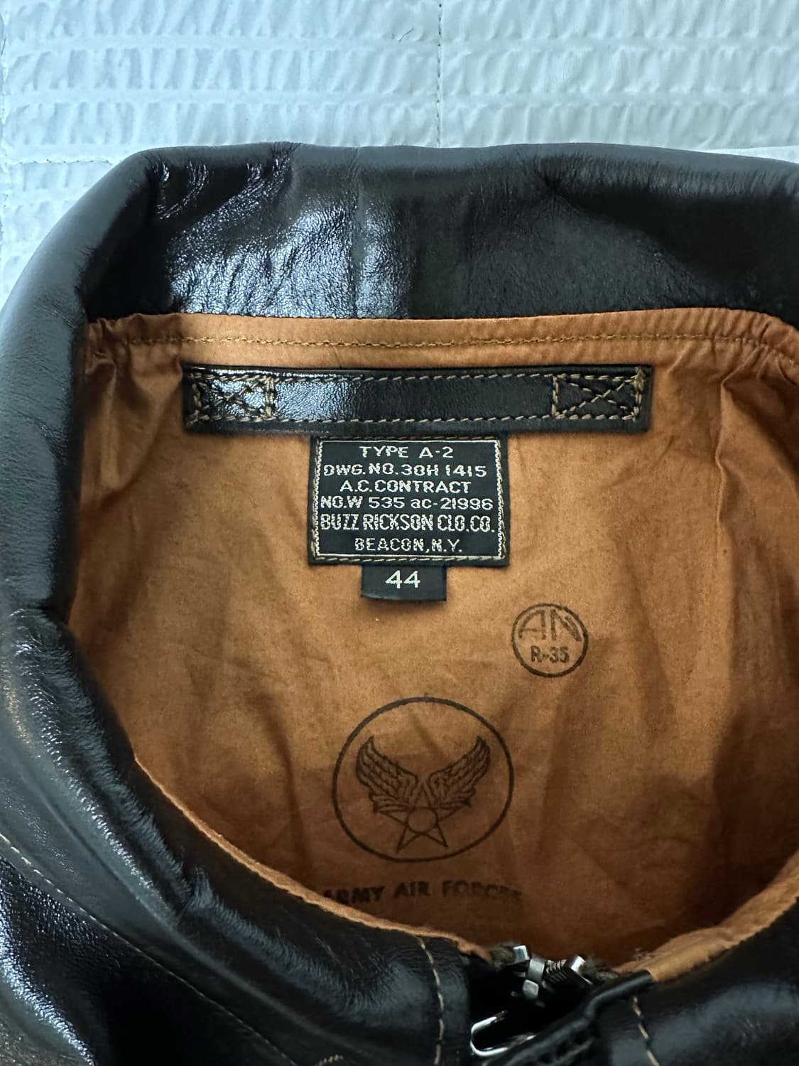 [44] 버즈릭슨 A-2 플라이트 자켓 레드립 상품이미지6