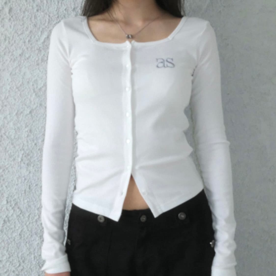 애즈온 시실리 가디건 화이트 상품이미지2
