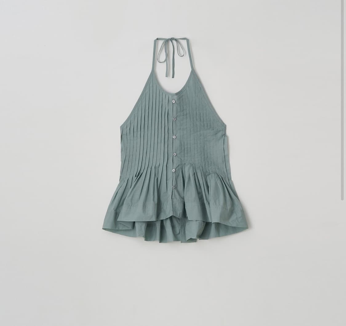 아뜰리에에디션 플리츠 홀터 탑 pleated halter top 상품이미지1