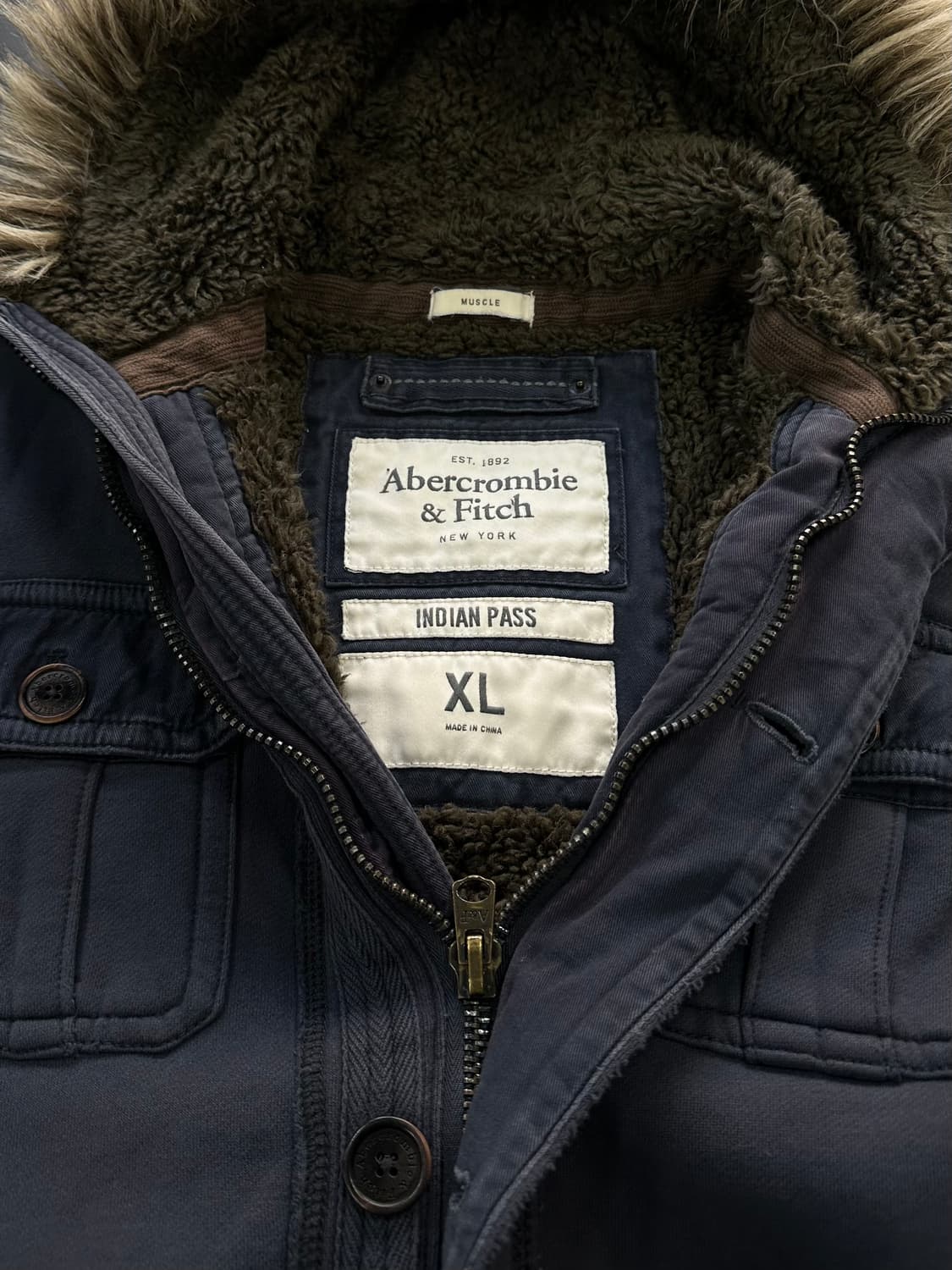 아베크롬비 머슬핏 울프죠 포켓 후드자켓 상품이미지9