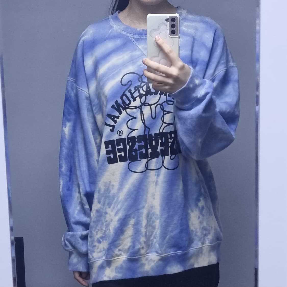 YESEYESEE Dyed Sweatshirts Blue/Ivory 상품이미지5