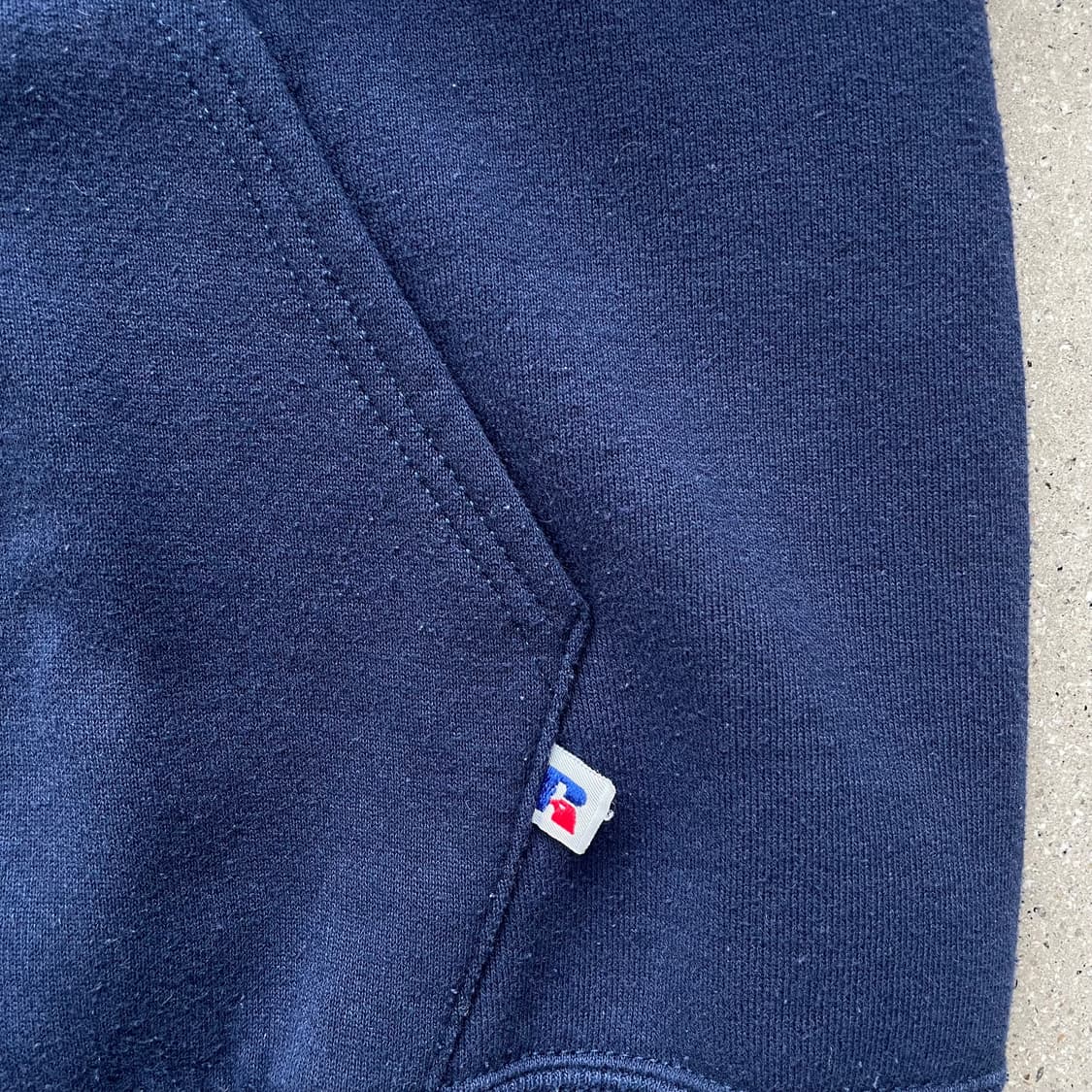 빈티지  러셀 애슬레틱 후드 네이비(옐로) made in usa  상품이미지6